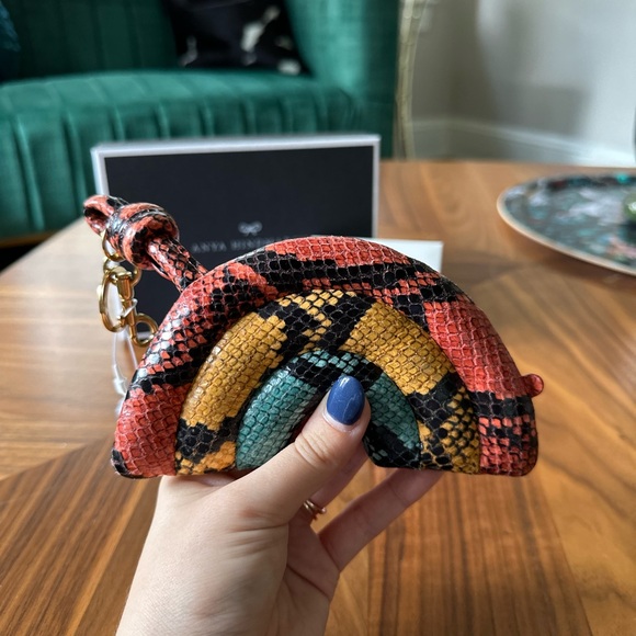 Anya hindmarch Love Rainbow Snakeskin Puffy Chubby Charm keychain - Picture 2 of 4